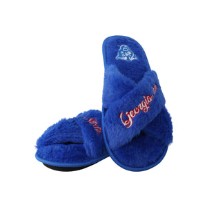 Georgia State Panthers NCAA Womens Script Wordmark Fur Cross Slide