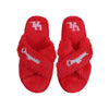 Houston Cougars NCAA Womens Script Wordmark Fur Cross Slide