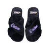 James Madison Dukes NCAA Womens Script Wordmark Fur Cross Slide