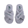 Michigan State Spartans NCAA Womens Script Wordmark Fur Cross Slide