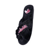 Southern Illinois Salukis NCAA Womens Script Wordmark Fur Cross Slide