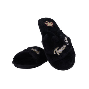 Texas State Bobcats NCAA Womens Script Wordmark Fur Cross Slide