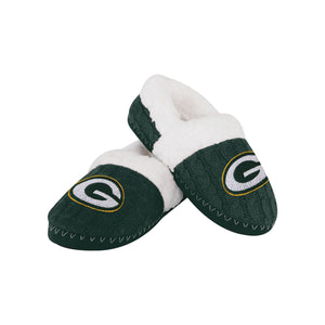 Green Bay Packers NFL Womens Team Color Fur Moccasin Slippers