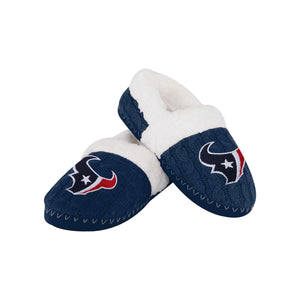 Houston Texans NFL Womens Team Color Fur Moccasin Slippers