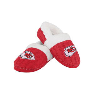 Kansas City Chiefs NFL Womens Team Color Fur Moccasin Slippers