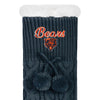 Chicago Bears NFL Womens Cable Knit Footy Slipper Socks