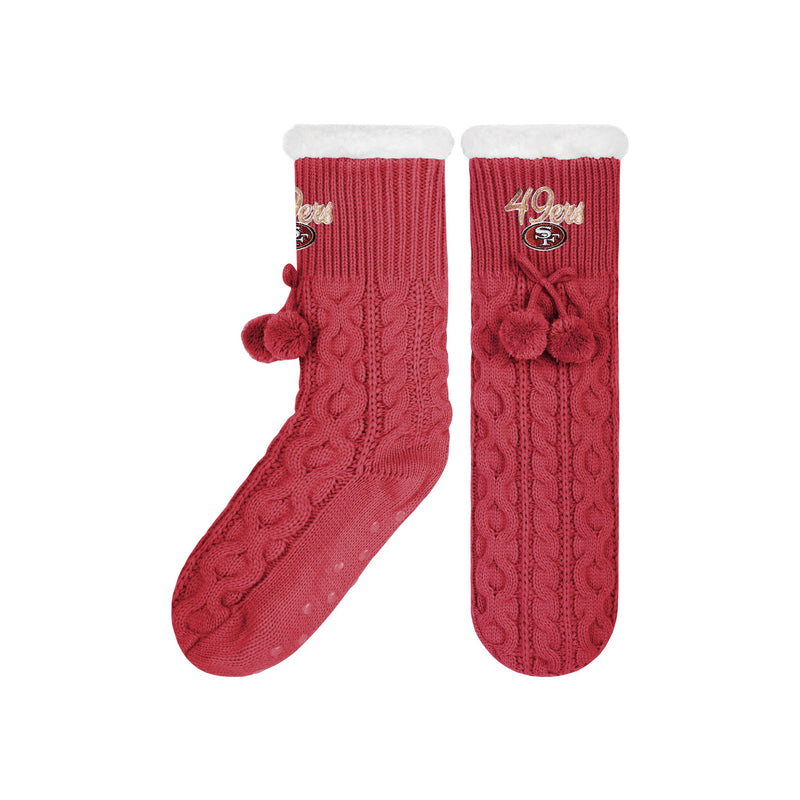 San Francisco 49ers Women's Fan Footy Slipper Socks