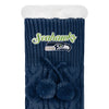 Seattle Seahawks NFL Womens Cable Knit Footy Slipper Socks