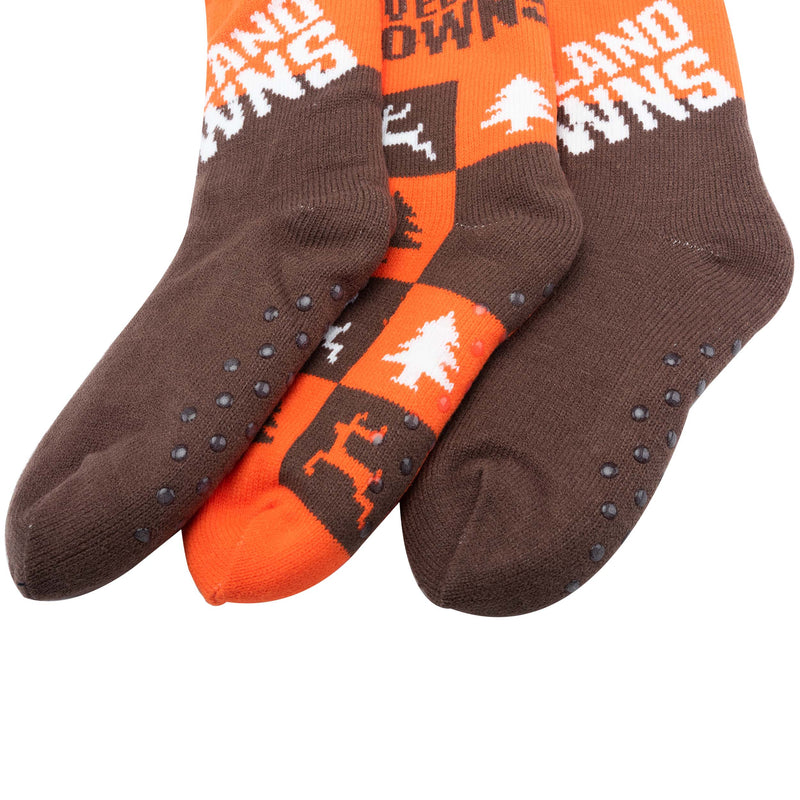 Cleveland Browns NFL Womens Fan Footy 3 Pack Slipper Socks