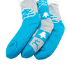 Detroit Lions NFL Womens Fan Footy 3 Pack Slipper Socks