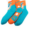 Miami Dolphins NFL Womens Fan Footy 3 Pack Slipper Socks