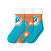 Miami Dolphins NFL Womens Fan Footy 3 Pack Slipper Socks