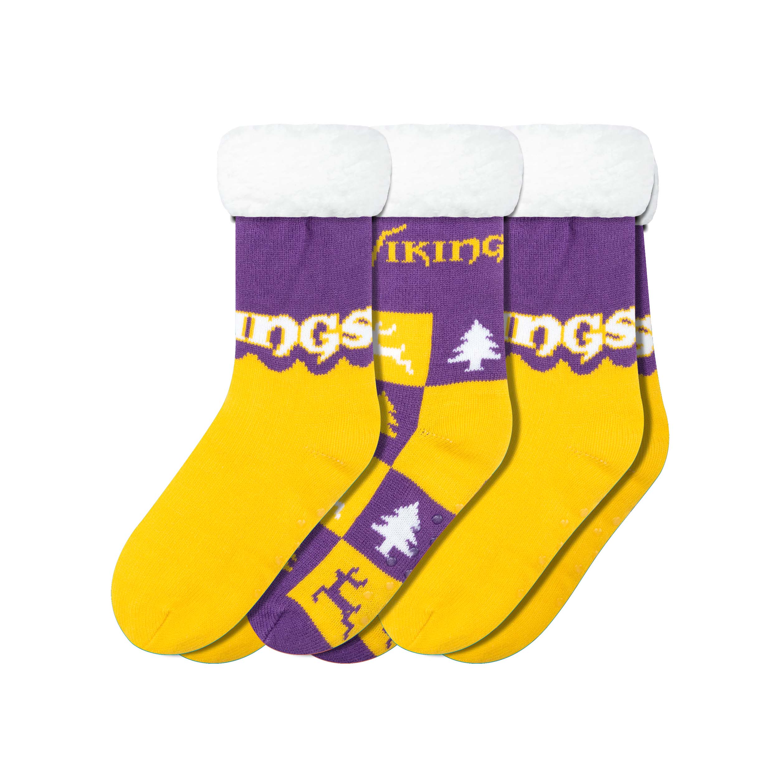 LSU, LSU Fuzzy Crew Slipper Socks