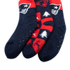 New England Patriots NFL Womens Fan Footy 3 Pack Slipper Socks