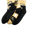 New Orleans Saints NFL Womens Fan Footy 3 Pack Slipper Socks