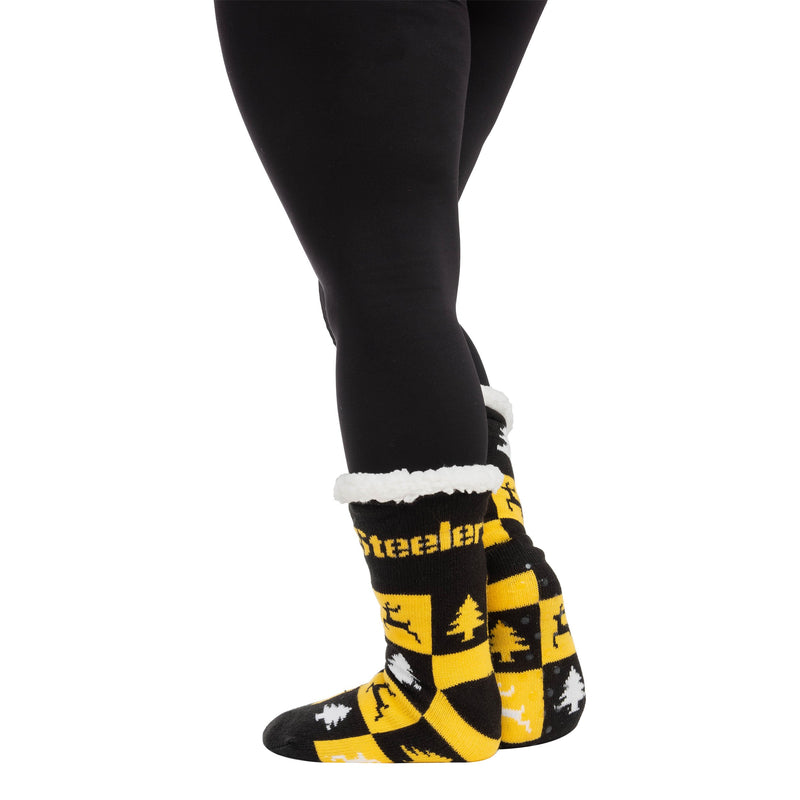 NFL Pittsburgh Steelers Women's Slipper Socks -2 Pack 