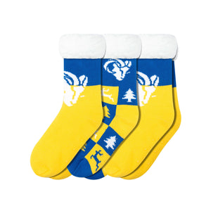 Los Angeles Rams NFL Womens Fan Footy 3 Pack Slipper Socks