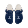 Dallas Cowboys NFL Womens Fur Buckle Clog Slippers