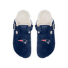 New England Patriots NFL Womens Fur Buckle Clog Slippers