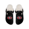 San Francisco 49ers NFL Womens Fur Buckle Clog Slippers