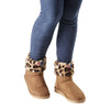 New England Patriots NFL Womens Cheetah Fur Boots