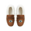 Green Bay Packers NFL Womens Tan Moccasin Slippers