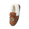 Green Bay Packers NFL Womens Tan Moccasin Slippers