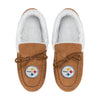 NFL Womens Tan Moccasin Slippers - Pick Your Team!