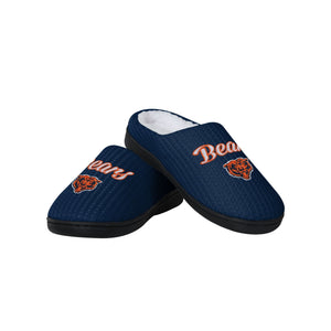 Chicago Bears NFL Womens Sherpa Lined Memory Foam Slippers