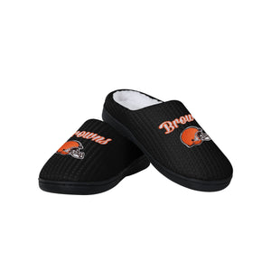 Cleveland Browns NFL Womens Sherpa Lined Memory Foam Slippers