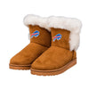 Buffalo Bills NFL Womens White Fur Boots