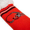 Cleveland Browns NFL Womens Stripe Logo Tall Footy Slipper Socks