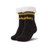 Pittsburgh Steelers NFL Womens Stripe Logo Tall Footy Slipper Socks