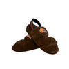 Cleveland Browns NFL Womens Heel Strap Wordmark Fur Slide