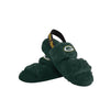 Green Bay Packers NFL Womens Heel Strap Wordmark Fur Slide