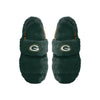 Green Bay Packers NFL Womens Heel Strap Wordmark Fur Slide