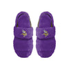 Minnesota Vikings NFL Womens Heel Strap Wordmark Fur Slide