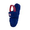 New York Giants NFL Womens Heel Strap Wordmark Fur Slide