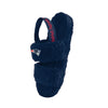 New England Patriots NFL Womens Heel Strap Wordmark Fur Slide