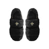 New Orleans Saints NFL Womens Heel Strap Wordmark Fur Slide