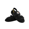 Pittsburgh Steelers NFL Womens Heel Strap Wordmark Fur Slide