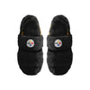 Pittsburgh Steelers NFL Womens Heel Strap Wordmark Fur Slide