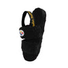 Pittsburgh Steelers NFL Womens Heel Strap Wordmark Fur Slide