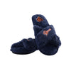 Chicago Bears NFL Womens Script Wordmark Fur Cross Slide
