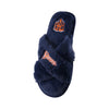 Chicago Bears NFL Womens Script Wordmark Fur Cross Slide