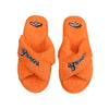 Denver Broncos NFL Womens Script Wordmark Fur Cross Slide