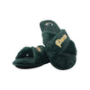 Green Bay Packers NFL Womens Script Wordmark Fur Cross Slide