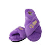 Minnesota Vikings NFL Womens Script Wordmark Fur Cross Slide