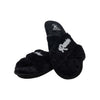 Las Vegas Raiders NFL Womens Script Wordmark Fur Cross Slide