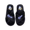 Los Angeles Rams NFL Womens Script Wordmark Fur Cross Slide